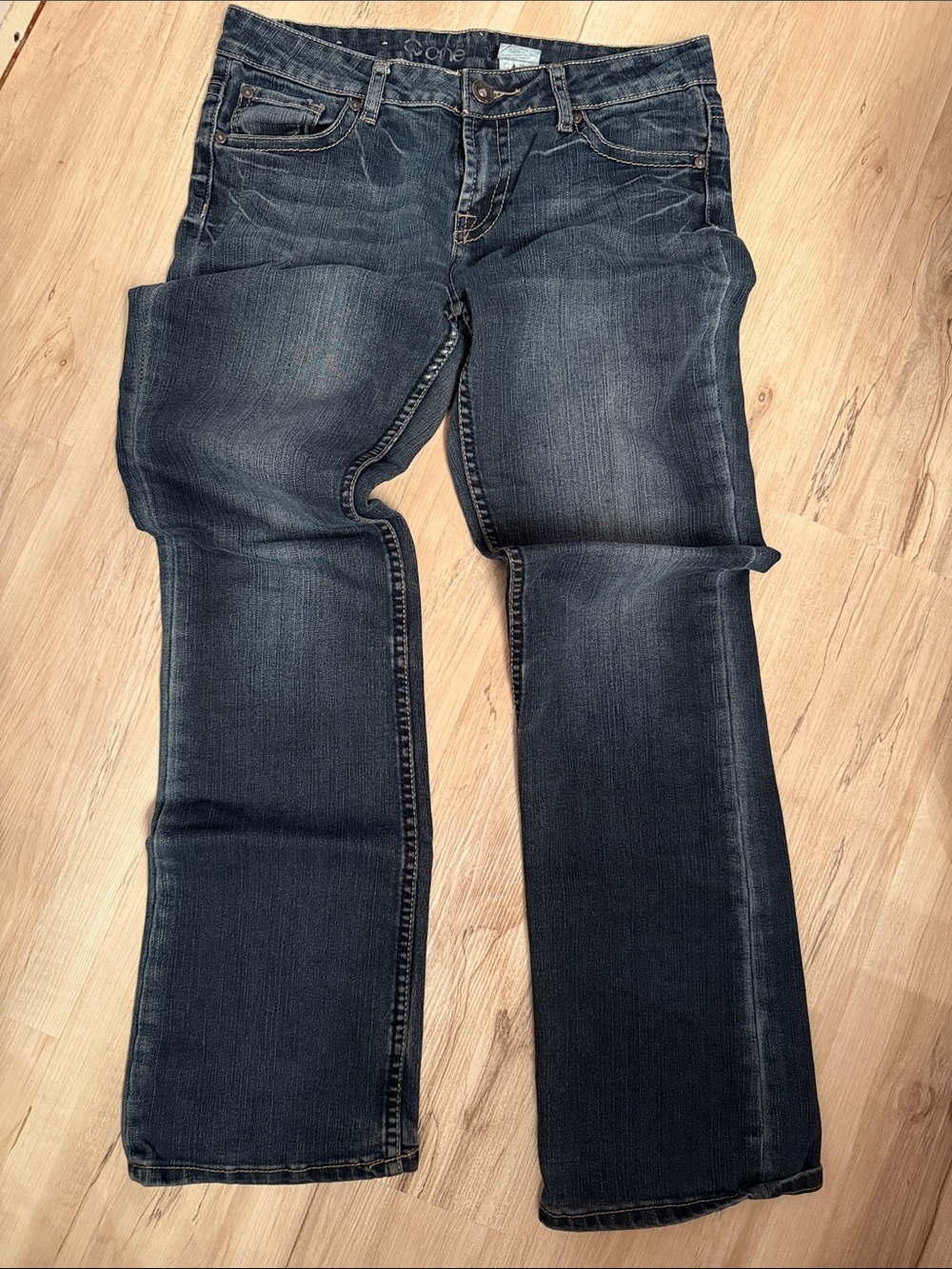 Dark Wash Women's Boot Cut Jeans with Stud Detail - Picture 4 of 10